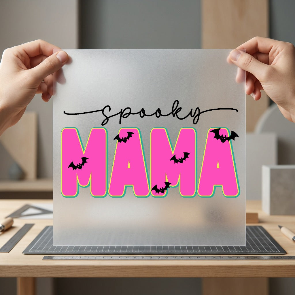 Spooky Mama Halloween Retro Halloween Mom Ready to Press DTF Transfer for Dtf