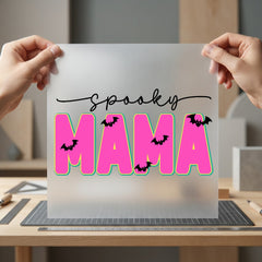 Spooky Mama Halloween Retro Halloween Mom Ready to Press DTF Transfer for Dtf