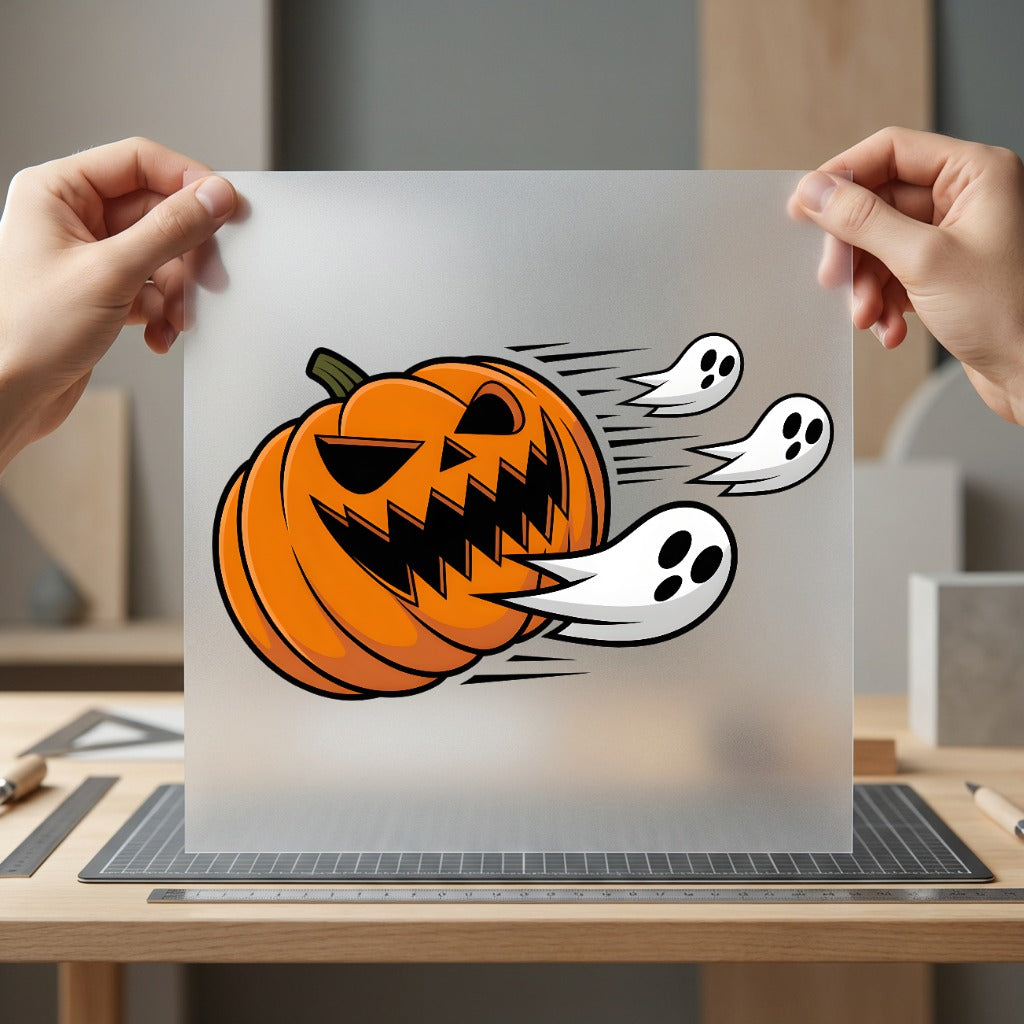 Spooky Pumpkin Ghosts Halloween Halloween Funny Ready to Press DTF Transfer for Dtf