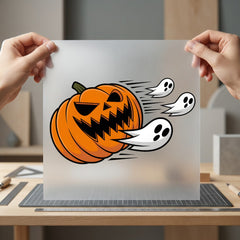 Spooky Pumpkin Ghosts Halloween Halloween Funny Ready to Press DTF Transfer for Dtf
