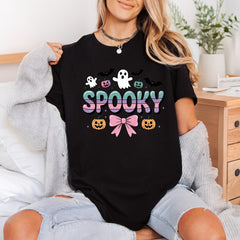 Spooky Retro Ghost Pumpkin Halloween Retro Ready to Press DTF Transfer for Dtf