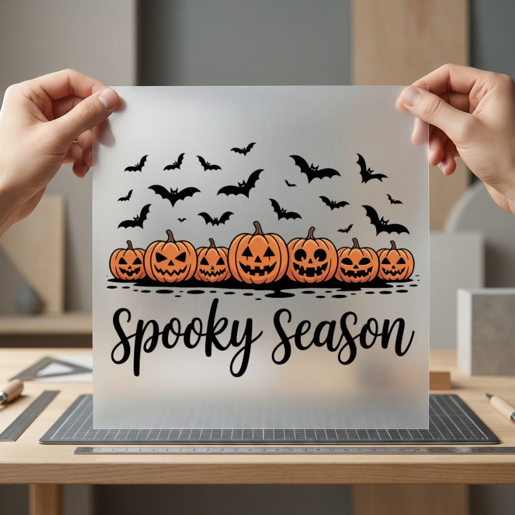 Spooky Season Pumpkins Bats Halloween Fall Ready to Press DTF Transfer for Dtf