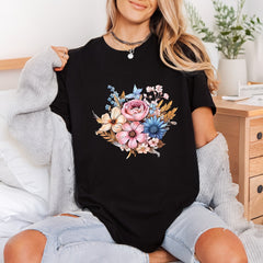 Spring Floral Bouquet Elegant Spring Floral Ready to Press DTF Transfer for Dtf