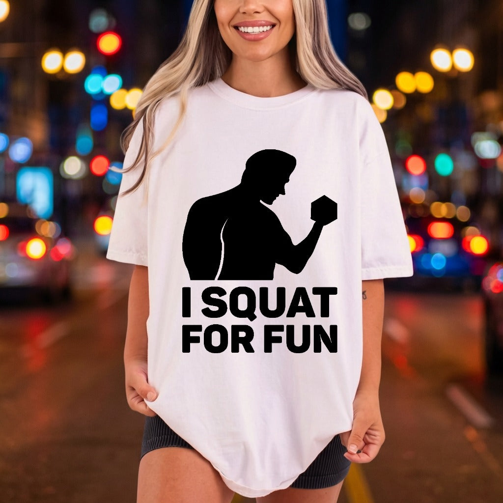 Squat Fun Gym Humor Dad Funny Ready to Press DTF Transfer for Dtf