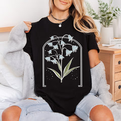 Stained Glass Bluebell Botanical Aesthetic Floral Ready to Press DTF Transfer for Dtf