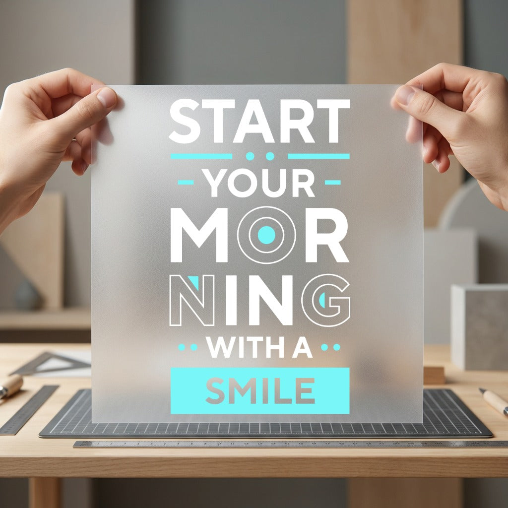 Start Morning Smile Motivational Aesthetic Ready to Press DTF Transfer for Dtf