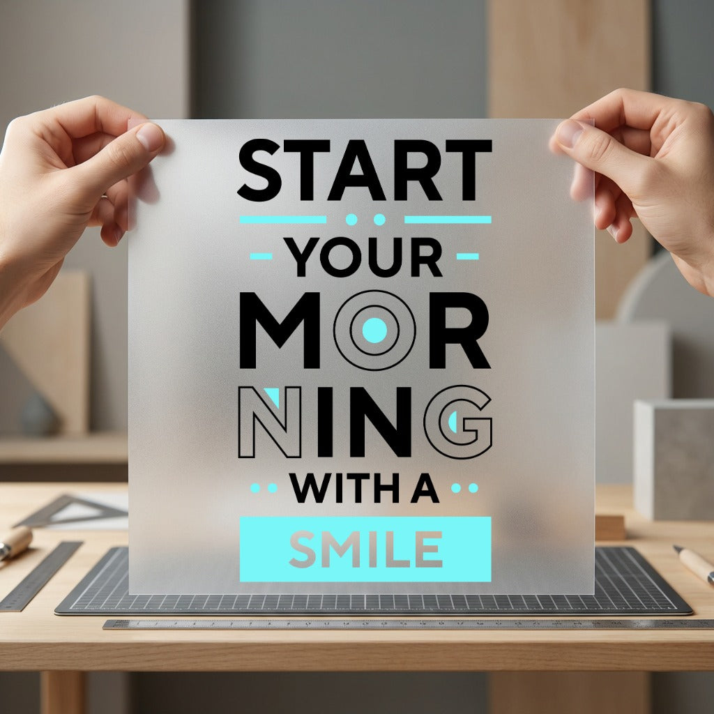 Start Morning Smile Motivational Aesthetic Ready to Press DTF Transfer for Dtf
