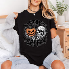 Stay Creepy Halloween Skeleton Halloween Ready to Press DTF Transfer for Dtf