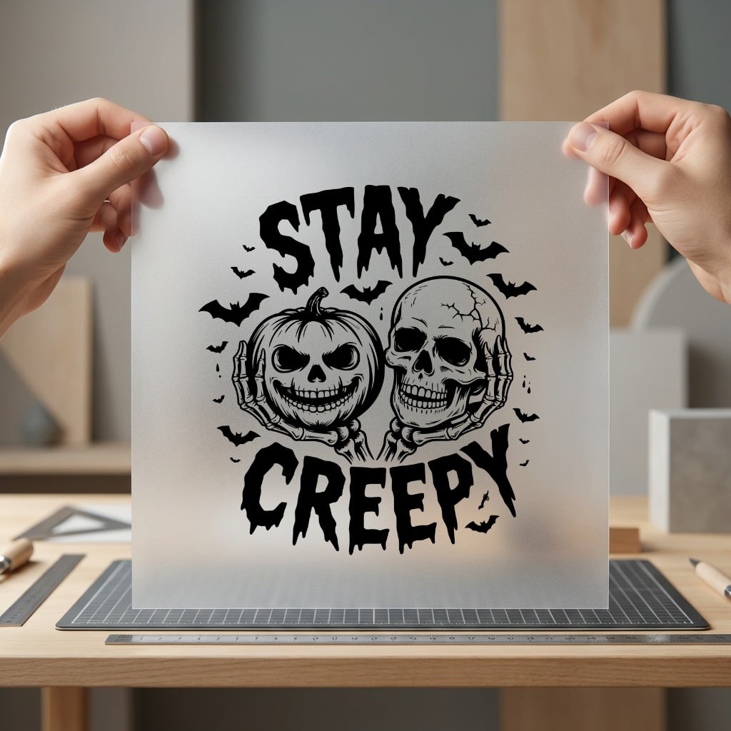 Stay Creepy Halloween Skull Halloween Ready to Press DTF Transfer for Dtf