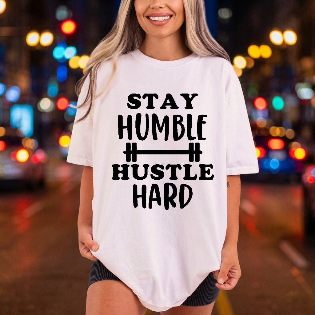 Stay Humble Hustle Hard Fitness Gym Ready to Press DTF Transfer for Dtf