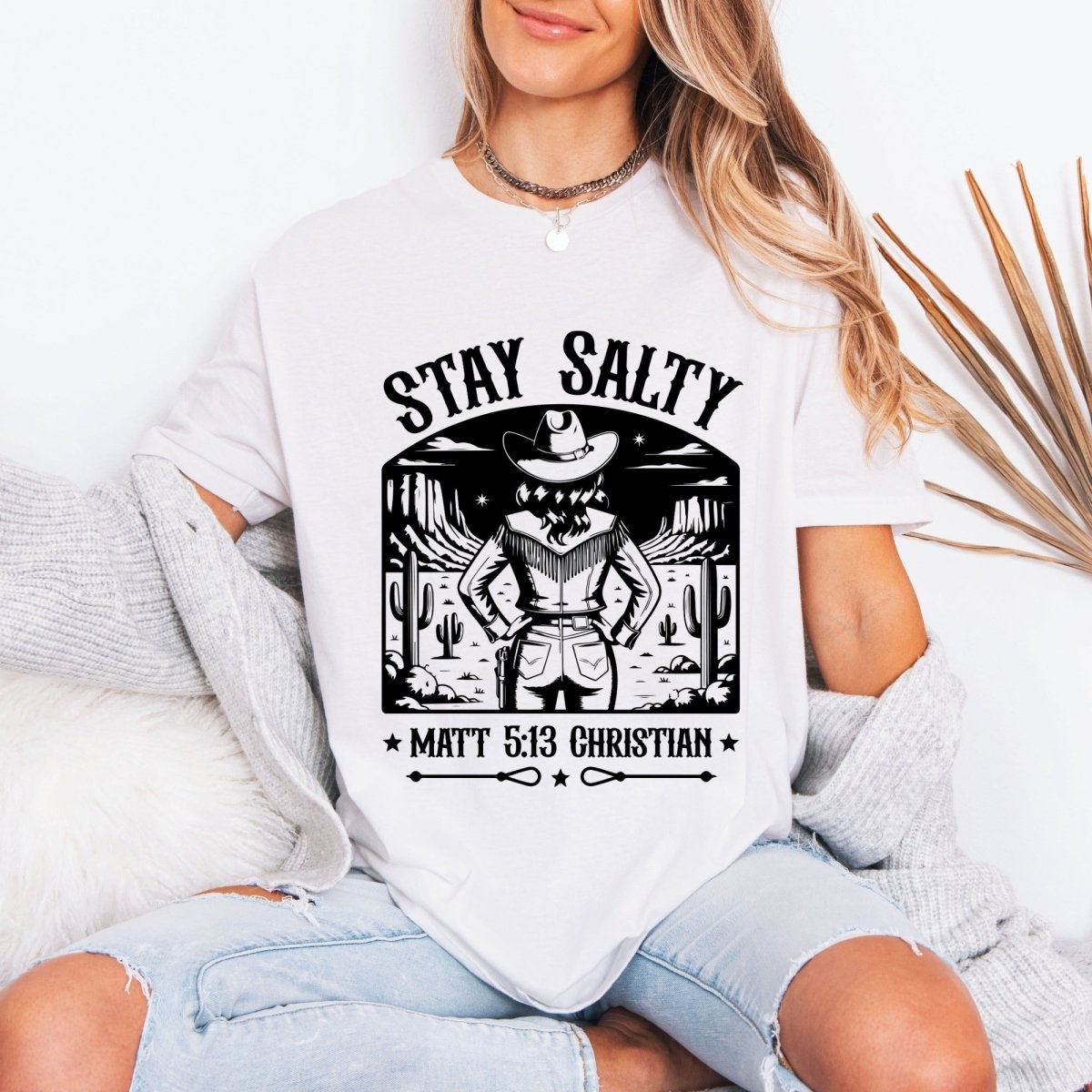 Stay Salty Matt 5:13 | Western Faith Tee - Luckets.com