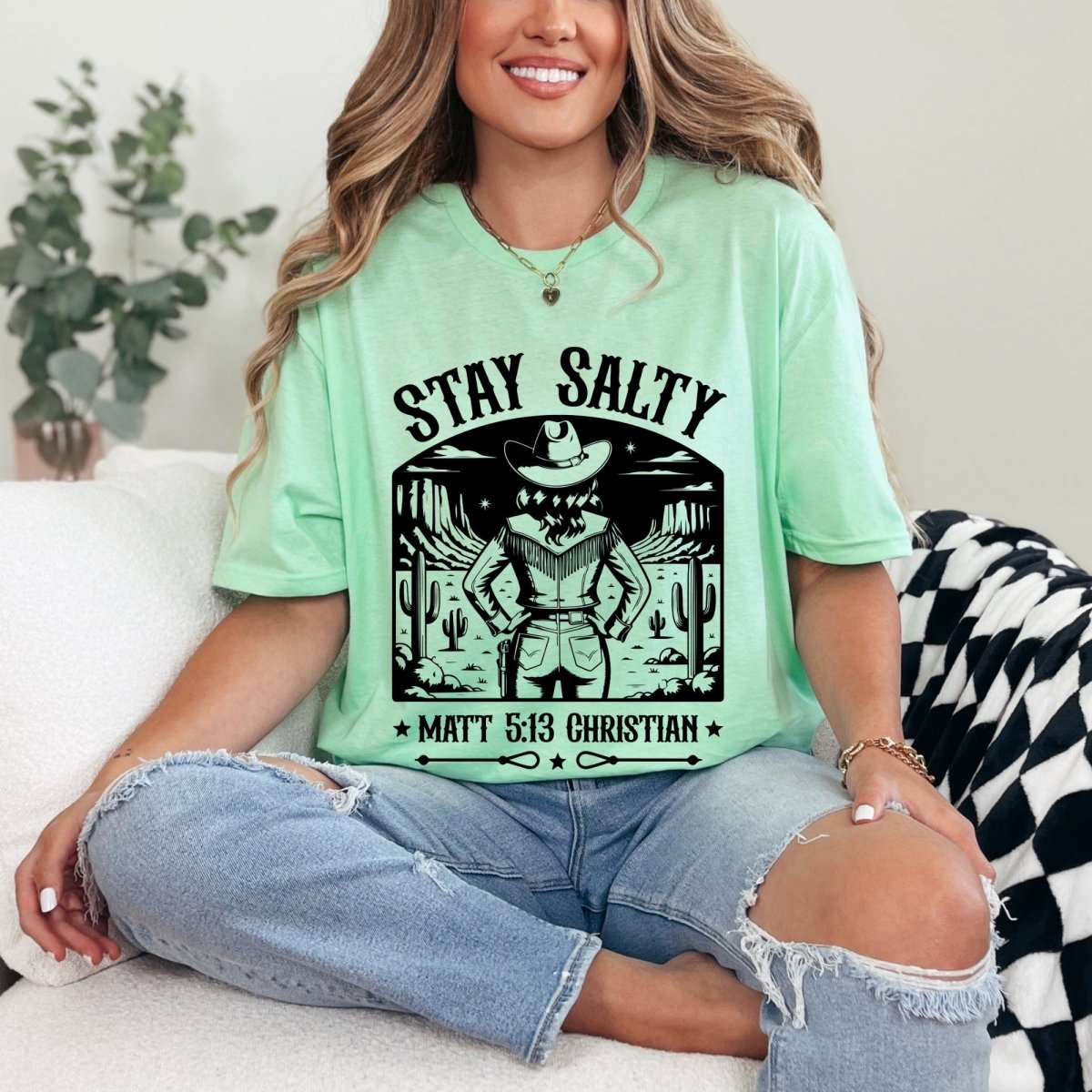 Stay Salty Matt 5:13 | Western Faith Tee - Luckets.com