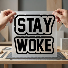 Stay Woke Bold Statement Usa Freedom Ready to Press DTF Transfer for Dtf