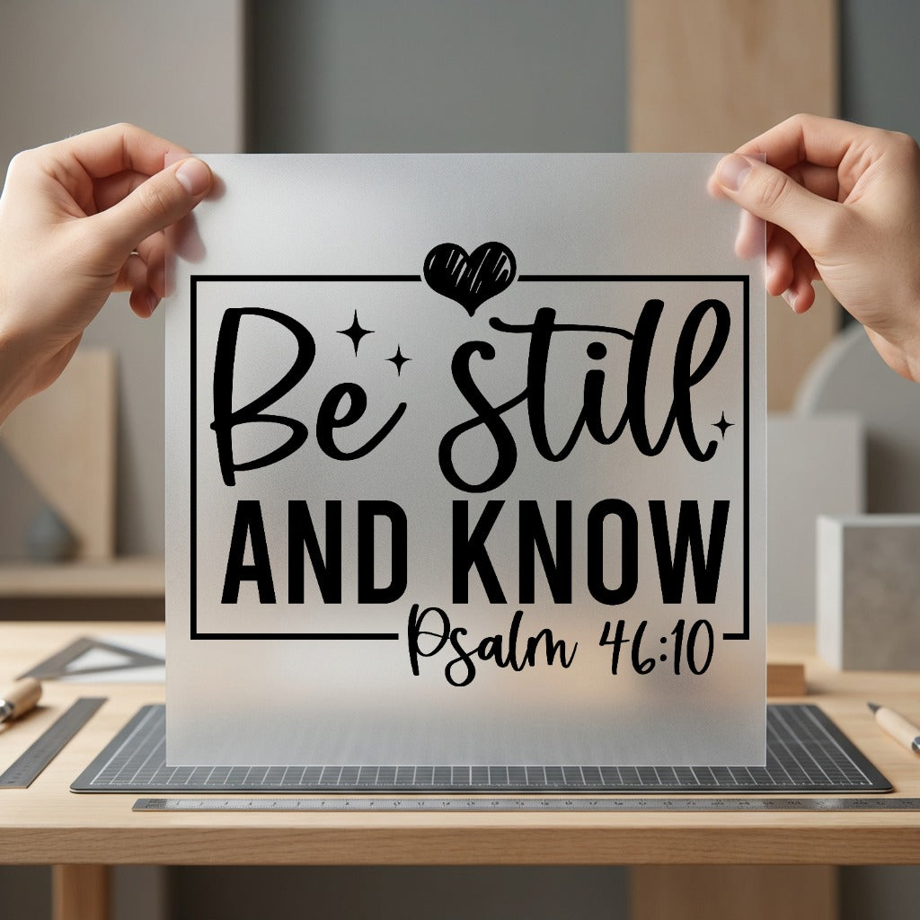 Still Know Psalm Faith Christian Faith Ready to Press DTF Transfer for Dtf