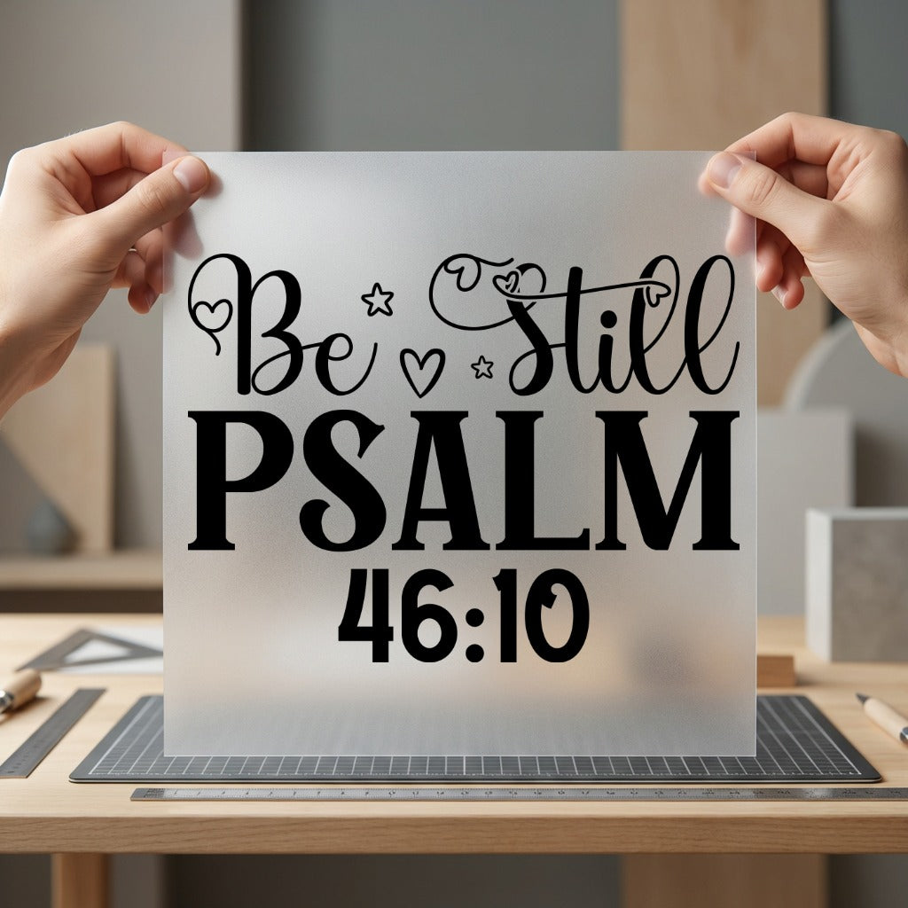 Still Psalm Faith Diy Christian Faith Ready to Press DTF Transfer for Dtf