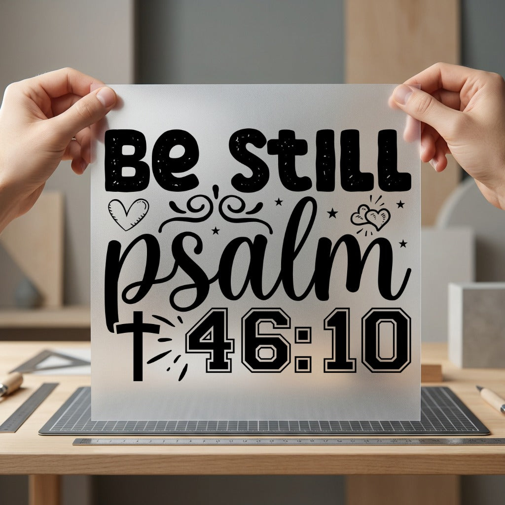 Still Psalm Faith-inspired Diy Christian Faith Ready to Press DTF Transfer for Dtf