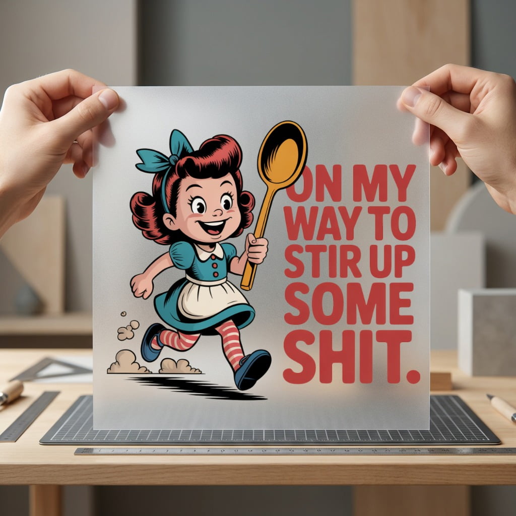Stir Some Shit Retro Funny Sarcastic Ready to Press DTF Transfer for Dtf