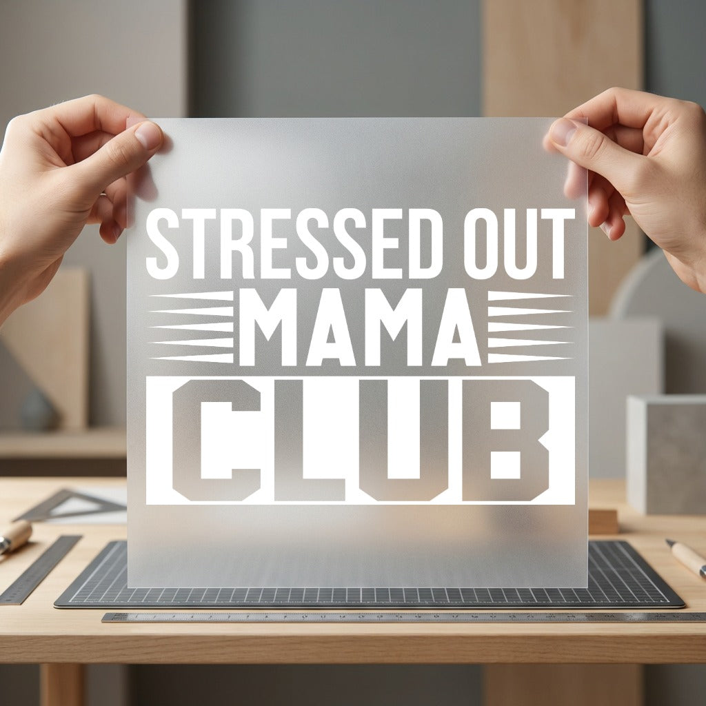 Stressed Out Mama Club Mom Funny Ready to Press DTF Transfer for Dtf