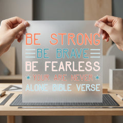 Strong Brave Inspirational Diy Christian Faith Ready to Press DTF Transfer for Dtf