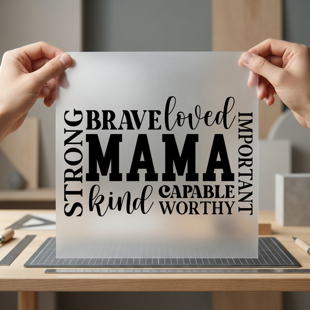 Strong Loved Mama Empowering Mom Mama Ready to Press DTF Transfer for Dtf