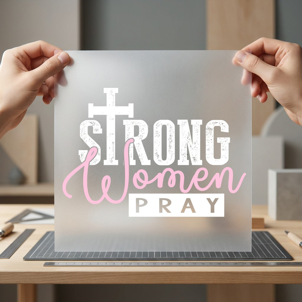 Strong Women Pray Faith-inspired Christian Faith Ready to Press DTF Transfer for Dtf
