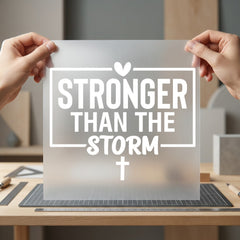 Stronger Than Storm Faith Christian Faith Ready to Press DTF Transfer for Dtf