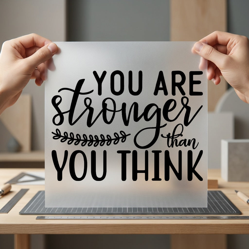 Stronger Than You Think Aesthetic Ready to Press DTF Transfer for Dtf