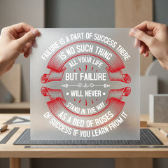 Success Failure Quote Motivational Vintage Retro Ready to Press DTF Transfer for Dtf