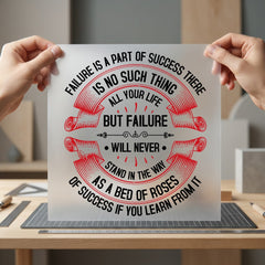 Success Failure Quote Motivational Vintage Retro Ready to Press DTF Transfer for Dtf