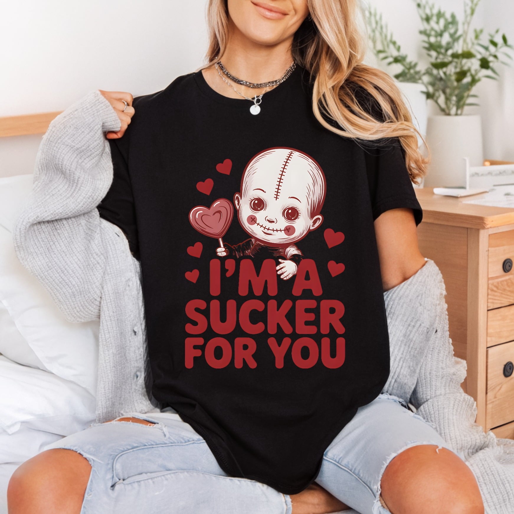 Sucker You Valentine Doll Valentine Ready to Press DTF Transfer for Dtf
