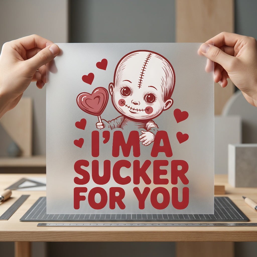 Sucker You Valentine Doll Valentine Ready to Press DTF Transfer for Dtf