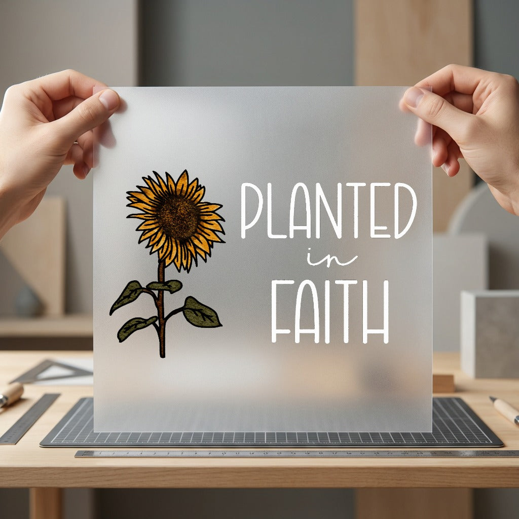 Sun Planted Faith Inspirational Christian Faith Ready to Press DTF Transfer for Dtf