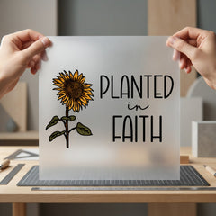 Sun Planted Faith Inspirational Christian Faith Ready to Press DTF Transfer for Dtf