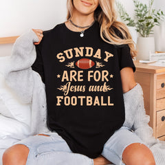 Sunday Jesus Football Game Christian Faith Ready to Press DTF Transfer for Dtf