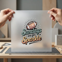 Sundays Sparkle Football Retro Fitness Ready to Press DTF Transfer for Dtf