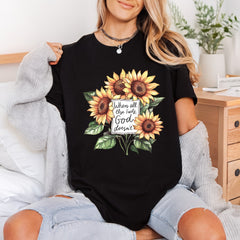 Sunflower Faith Quote Inspiration Christian Faith Ready to Press DTF Transfer for Dtf