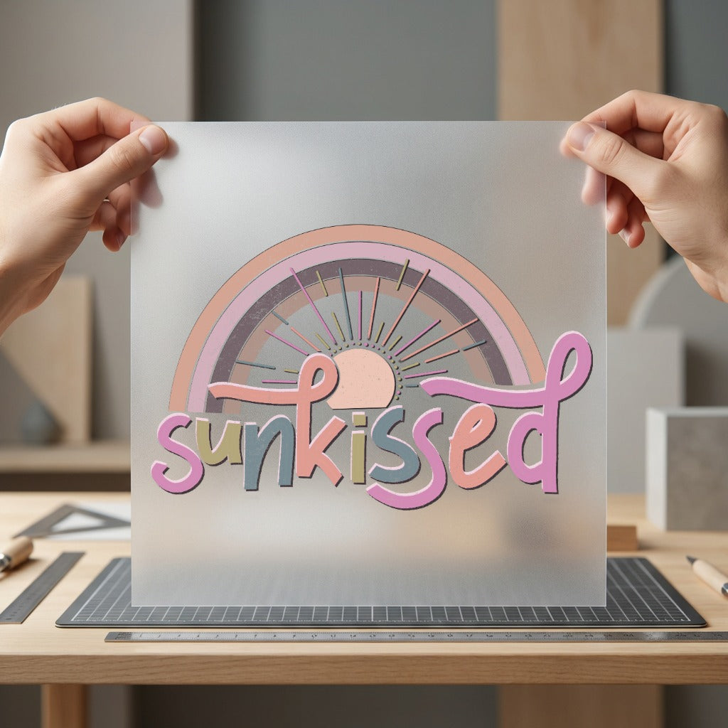 Sunkissed Rainbow Retro Diy Retro Boho Ready to Press DTF Transfer for Dtf