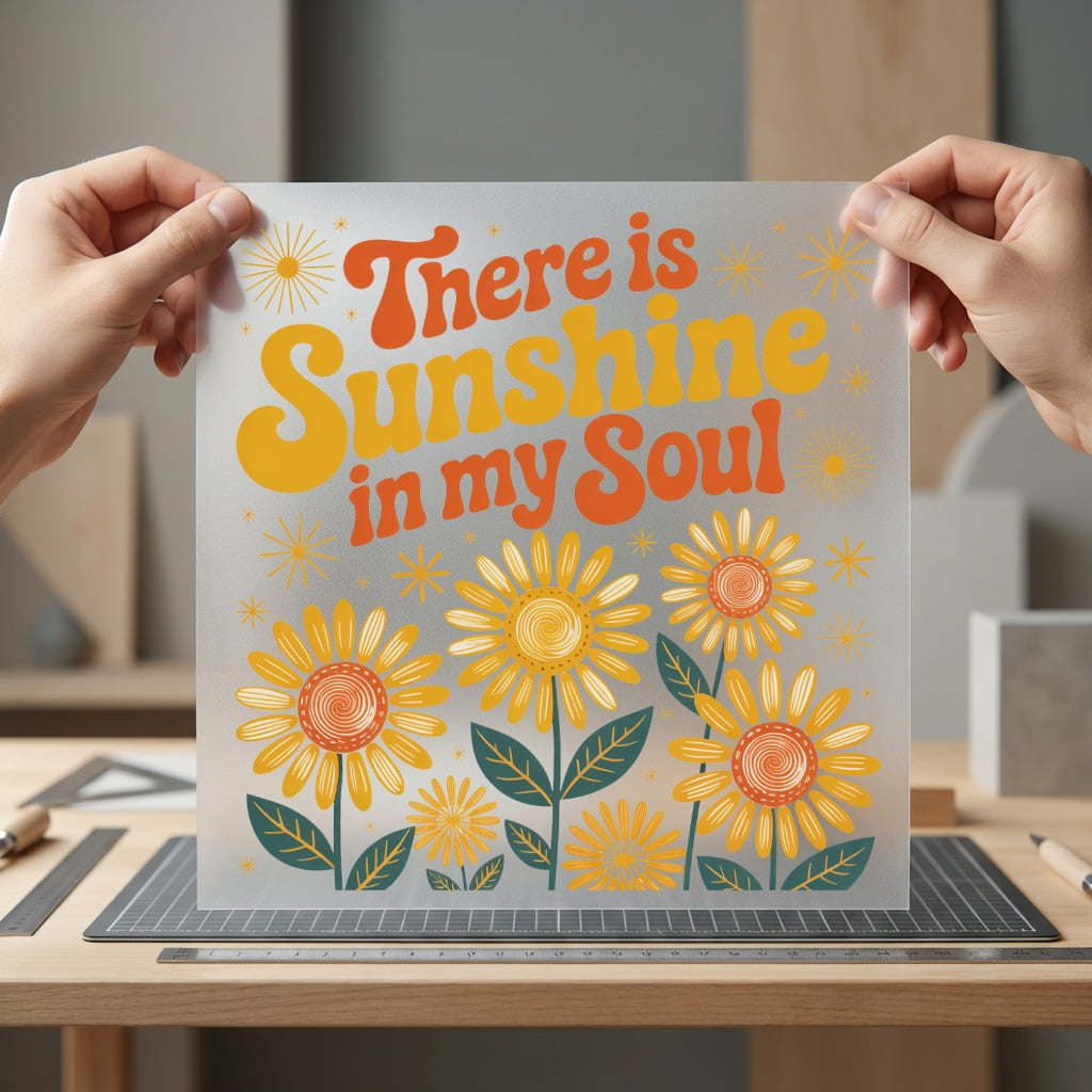 Sunshine Soul Retro Daisy Faith Retro Ready to Press DTF Transfer for Dtf