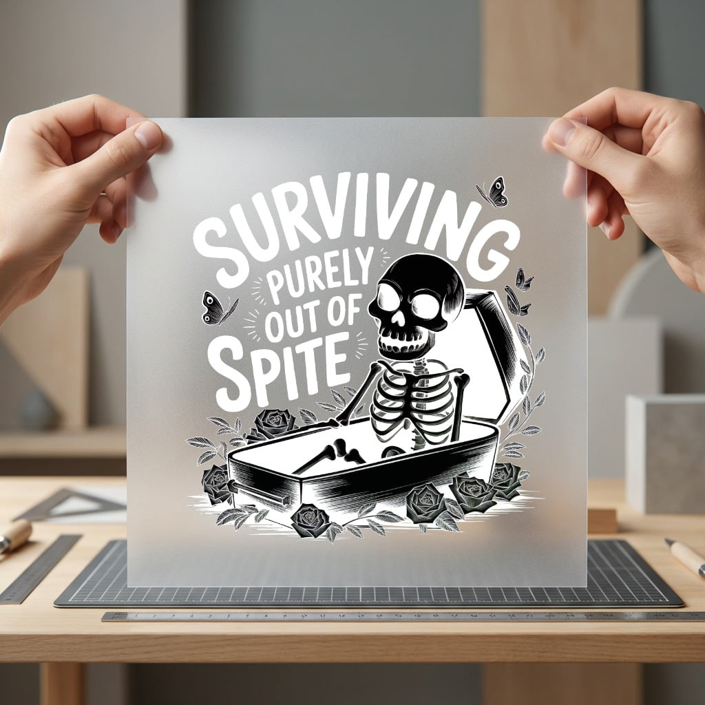 Surviving Purely Out Spite Halloween Funny Ready to Press DTF Transfer for Dtf