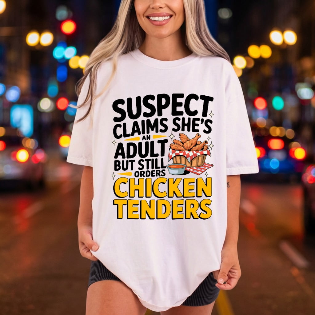 Suspect Claims Adult Chicken Funny Sarcastic Ready to Press DTF Transfer for Dtf