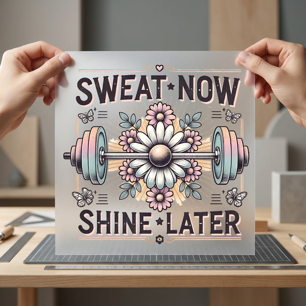 Sweat Now Shine Later Vintage Retro Ready to Press DTF Transfer for Dtf