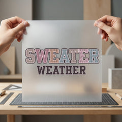Sweater Weather Retro Cozy Vintage Retro Ready to Press DTF Transfer for Dtf