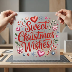 Sweet Christmas Wishes Festive Christmas Ready to Press DTF Transfer for Dtf