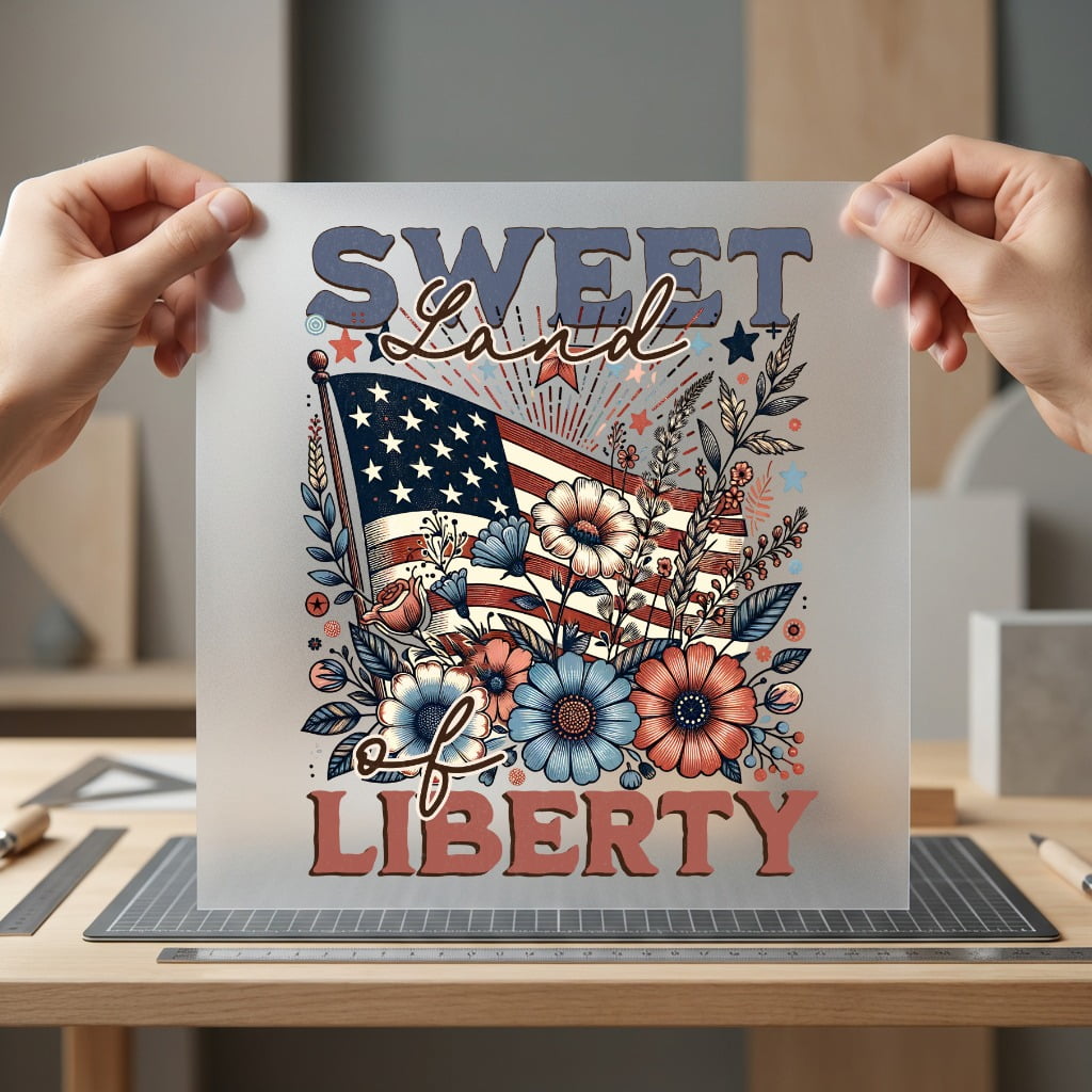 Sweet Land Liberty Patriotic 4th Of July Patriotic Ready to Press DTF Transfer for Dtf