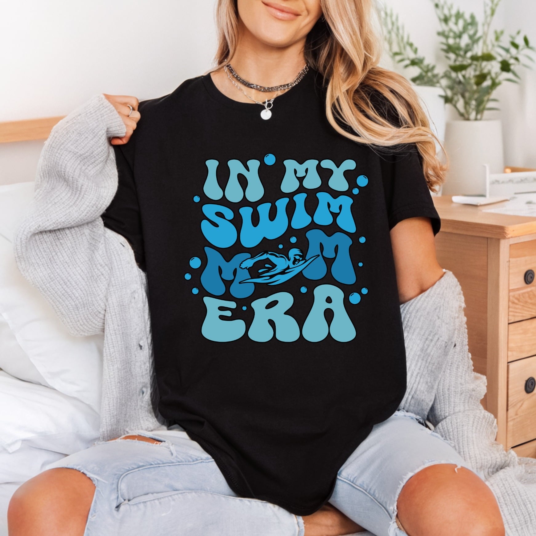 Swim Era Retro Bubble Mom Retro Ready to Press DTF Transfer for Dtf