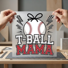 T-ball Mama Baseball Sports Mom Vintage Ready to Press DTF Transfer for Dtf