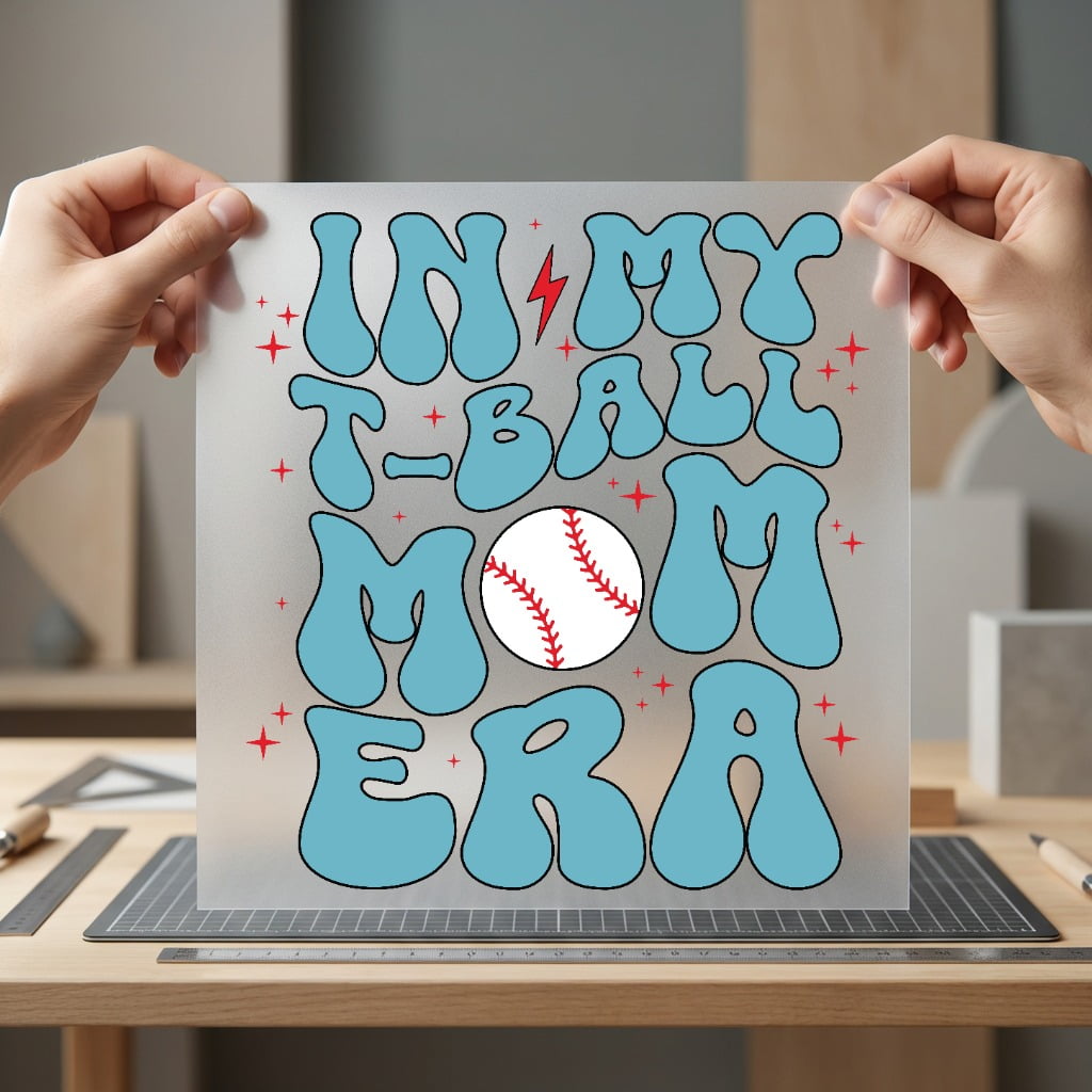 T-ball Mom Era Retro Mom Retro Ready to Press DTF Transfer for Dtf