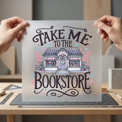 Take Bookstore Cozy Core Student Life Collection Jobs & Professions Collection Ready to Press DTF Transfer for Dtf