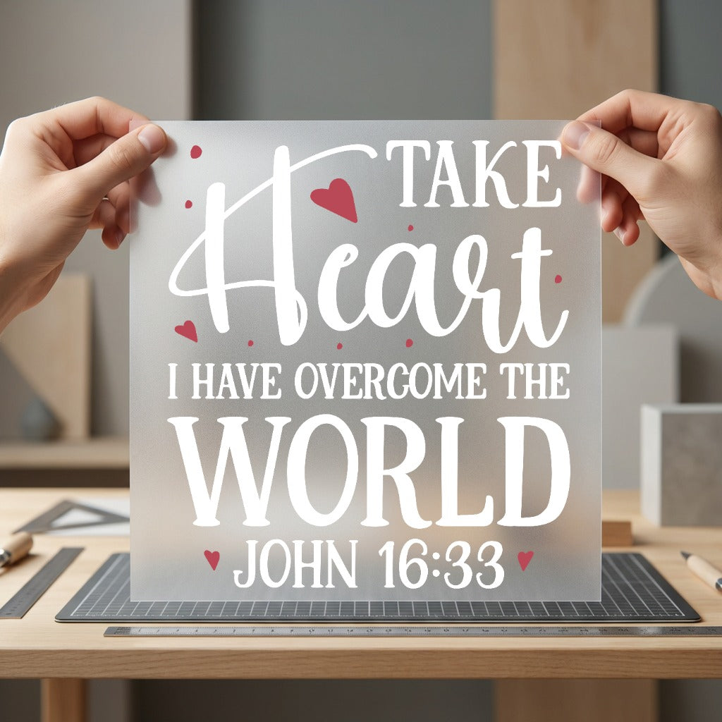 Take Heart John Faith-based Christian Faith Ready to Press DTF Transfer for Dtf