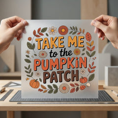Take Pumpkin Patch Retro Halloween Thanksgiving Ready to Press DTF Transfer for Dtf